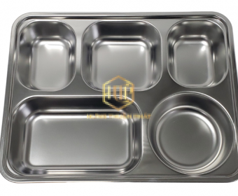 Khay cơm 5 ngăn sâu nhỏ ( Inox 201)