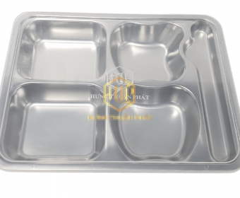 Nắp nhựa đậy khay cơm 4 ngăn sâu Táo