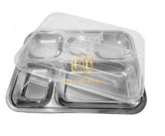 Nắp nhựa đậy khay cơm 5 ngăn nhỏ