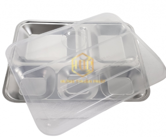 Nắp nhựa đậy khay cơm 6 ngăn đặc biệt