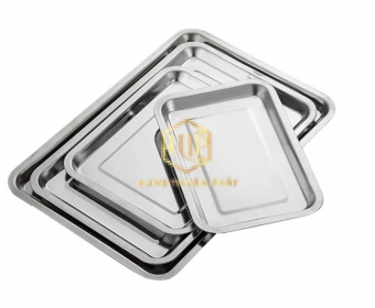 Khay Inox cạn - chiều cao 2.5 cm