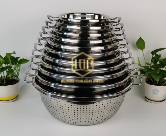 Rổ inox có quai HTP
