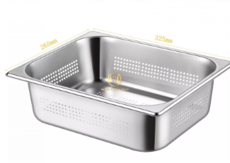 Khay Inox G/N lỗ 1/2 - Khay buffet lỗ 1/2