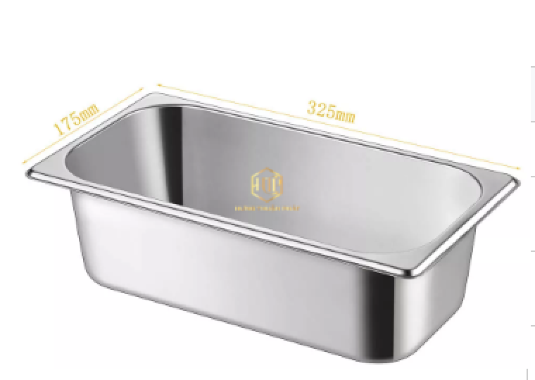 Khay Inox G/N - 1/3 - Khay Kem Inox 1/3 - Khay buffet 1/3
