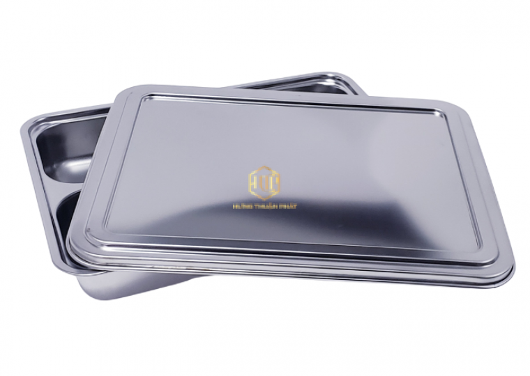 Khay cơm 4 ngăn sâu lòng ( Inox 304)