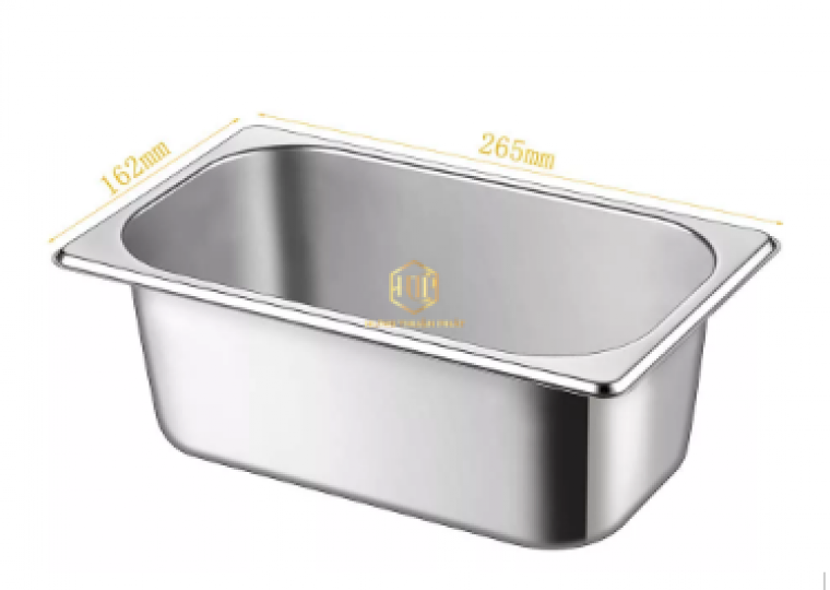 Khay Inox G/N - 1/4 - Khay Kem Inox 1/4 - Khay buffet 1/4