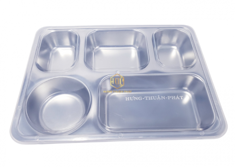 Khay cơm 5 ngăn sâu lòng ( Inox 304)