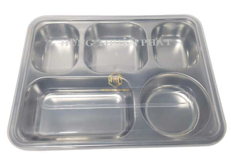 Khay cơm 5 ngăn sâu nhỏ ( Inox 304)