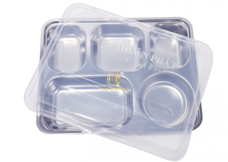 Khay cơm 5 ngăn sâu nhỏ ( Inox 304)