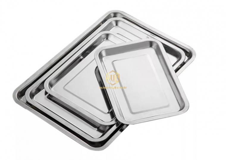 Khay Inox cạn - chiều cao 2.5 cm