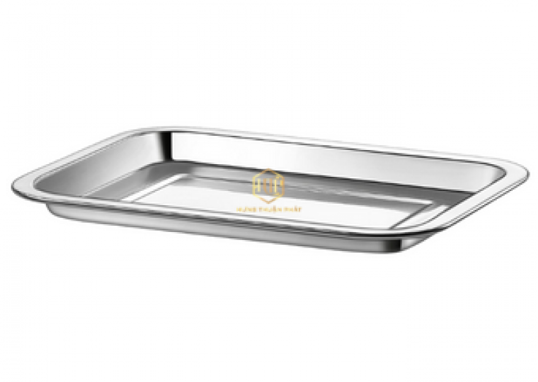 Khay Inox cạn - chiều cao 2.5 cm