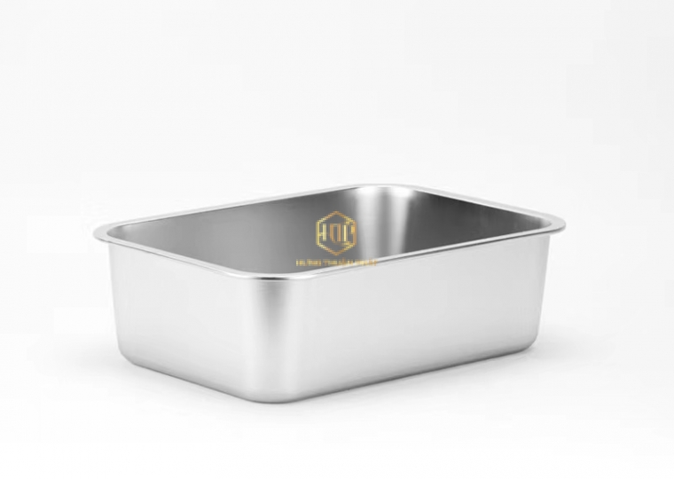 Khay Inox dày sâu lòng cao cấp 30 x 40 cm 