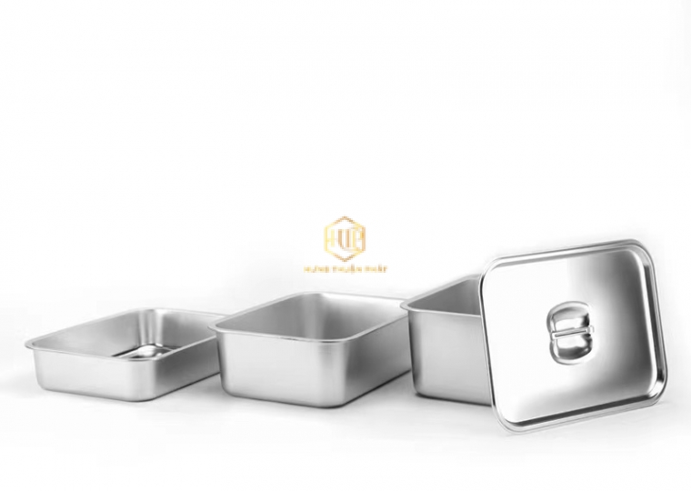 Khay Inox dày sâu lòng cao cấp 30 x 40 cm 