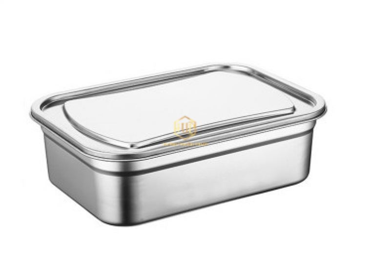 Khay đông lạnh  - Hộp bảo quản thực phẩm bằng inox ( nắp Inox)