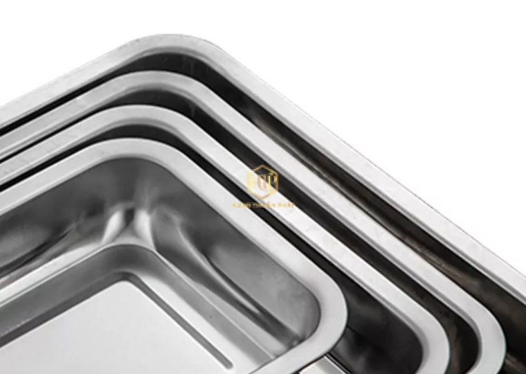 Khay Inox sâu lòng - chiều cao 4.8 cm